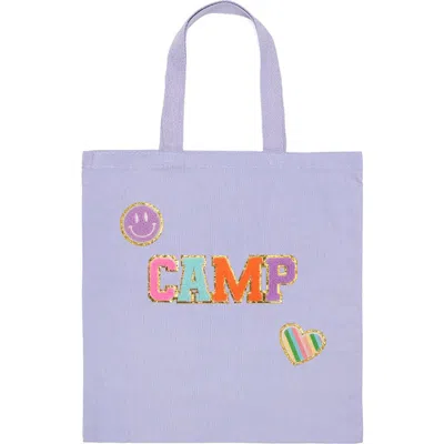 Sweet Wink Kids'  Camp Patch Tote In Purple
