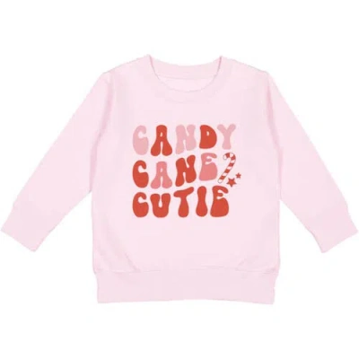 Sweet Wink Kids'  Candy Cane Cutie Christmas Sweatshirt In Pink