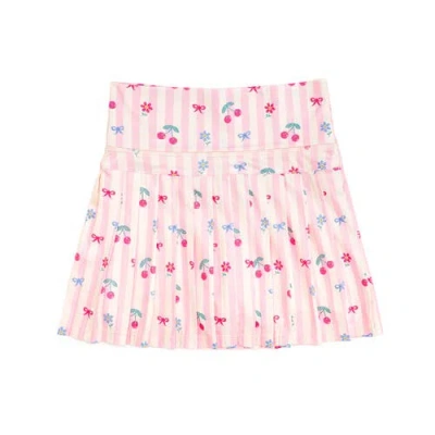 Sweet Wink Babies'  Cherry Bow Athletic Skort In Pink
