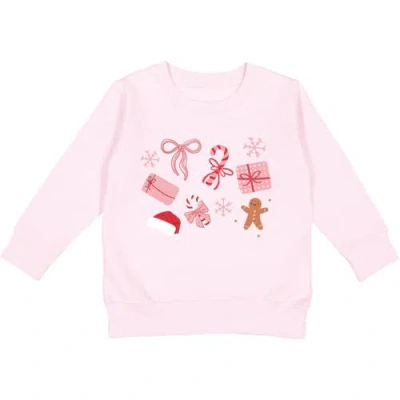 Sweet Wink Babies'  Christmas Fun Sweatshirt In Pink