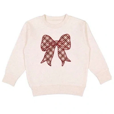 Sweet Wink Kids'  Christmas Plaid Bow Patch Sweatshirt In Brown