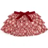 Sweet Wink Christmas Plaid Bow Tiered Tutu In Red