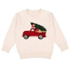 Sweet Wink Christmas Truck Patch Sweatshirt In Pink