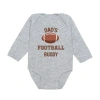 Sweet Wink Dad's Football Buddy Long Sleeve Bodysuit In Gray