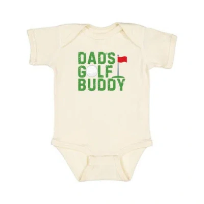 Sweet Wink Babies'  Dad's Golf Buddy Short Sleeve Bodysuit In Natural