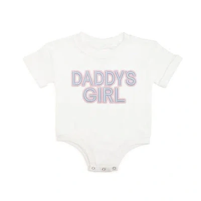 Sweet Wink Babies'  Daddy's Girl Patch Short Sleeve Romper In White