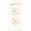 Sweet Wink Daisy Flower Clip Set In White