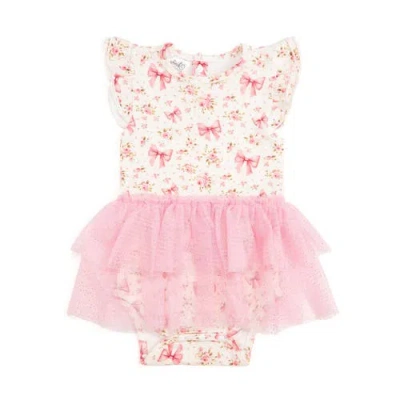 Sweet Wink Babies'  Ditsy Floral Short Sleeve Tutu Bodysuit In Multicolor