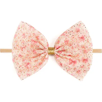 Sweet Wink Ditsy Floral Tulle Bow Baby Headband In Multicolor