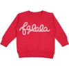 Sweet Wink Falala Patch Christmas Sweatshirt In Red