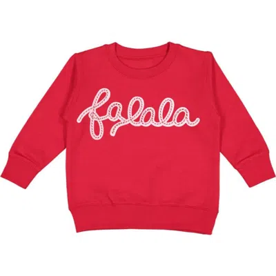 Sweet Wink Kids'  Falala Patch Christmas Sweatshirt In Red