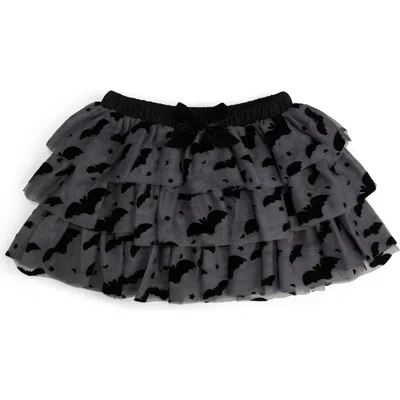 Sweet Wink Babies'  Flocked Bats Halloween Tutu In Black