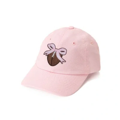 Sweet Wink Girls' Football Bow Patch Baseball Hat - Little Kid, Big Kid In Pink