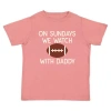 Sweet Wink Football Sundays With Daddy Short Sleeve T-shirt In Pink