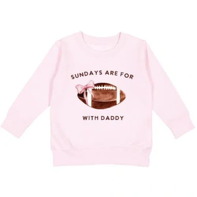 Sweet Wink Kids'  Football With Daddy Sweatshirt In Pink