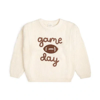 Sweet Wink Kids'  Game Day Knit Sweater In Neutral
