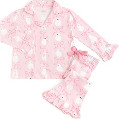 Sweet Wink Kids'  Ghost Halloween Lounge Set In Pink