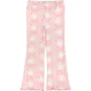 Sweet Wink Ghost Halloween Printed Flare Legging In Pink