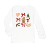 Sweet Wink Gingerbread Cutie Christmas Long Sleeve Shirt In White