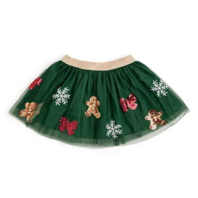 Sweet Wink Kids'  Gingerbread Joy Sequin Christmas Tutu In Green