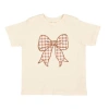 Sweet Wink Gingham Bow Patch Short Sleeve T-shirt In White