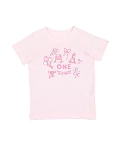 Sweet Wink Girls' 1st Birthday Icon Short Sleeve T-shirt - Baby In Multi