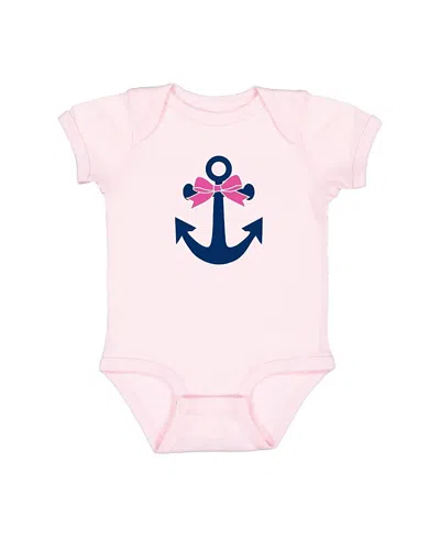 Sweet Wink Girls' Anchor Bow Short Sleeve Bodysuit - Baby In Pink