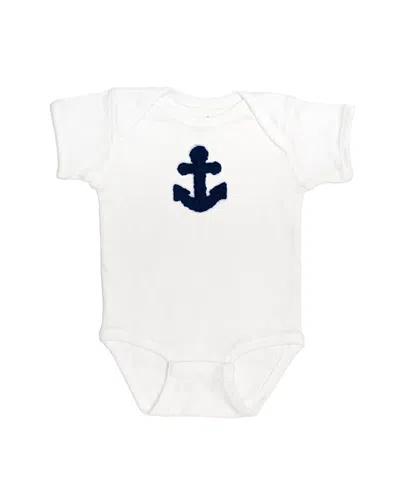 Sweet Wink Girls' Anchor Patch Short Sleeve Bodysuit - Baby In White