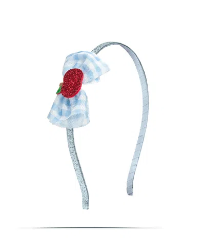 Sweet Wink Girls' Apple Gingham Tulle Bow Headband - Little Kid, Big Kid In Multi
