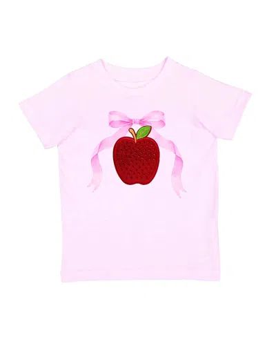 Sweet Wink Girls' Apple Rhinestone Patch Short Sleeve T-shirt - Baby, Little Kid In Pink