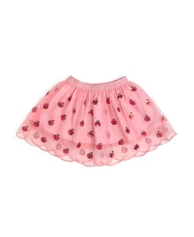 Sweet Wink Girls' Apple Sequin Scalloped Tutu Skirt - Baby, Little Kid, Big Kid In Pink