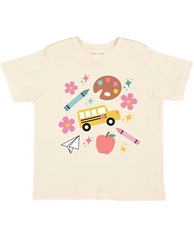 Sweet Wink Girls' Back To School Doodle Short Sleeve T-shirt - Little Kid, Big Kid In Brown