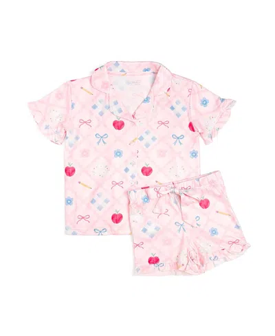Sweet Wink Girls' Back To School Trellis Lounge Set - Little Kid, Big Kid In Pink