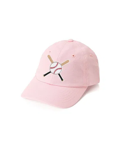 Sweet Wink Girls' Batter Up Patch Baseball Hat- Little Kid, Big Kid In Pink
