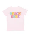 Sweet Wink Girls' Beach Babe Patch Short Sleeve T-shirt - Baby, Little Kid, Big Kid In Pink