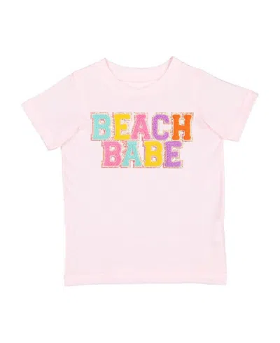 Sweet Wink Girls' Beach Babe Patch Short Sleeve T-shirt - Baby, Little Kid, Big Kid In Pink