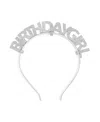 Sweet Wink Girls' Birthday Girl Headband - Little Kid, Big Kid In Silver
