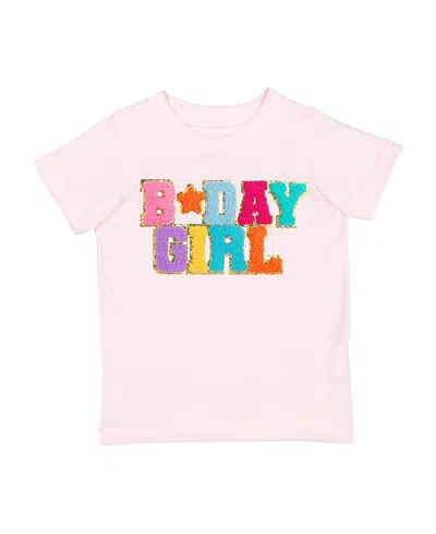 Sweet Wink Girls' Birthday Girl Patch Short Sleeve T-shirt - Baby In Pink