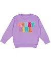 Sweet Wink Girls' Birthday Patch Sweatshirt - Little Kid, Big Kid In Lavender
