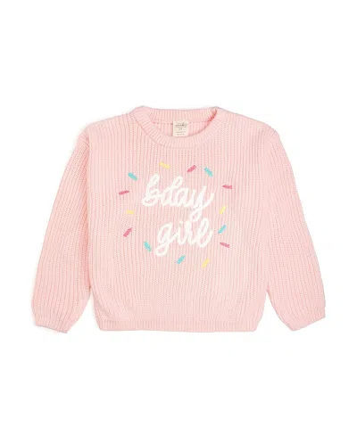 Sweet Wink Girls' Birthday Sprinkle Knit Sweater - Baby In Pink