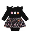 Sweet Wink Girls' Boo Halloween Long Sleeve Tutu Bodysuit - Baby In Black