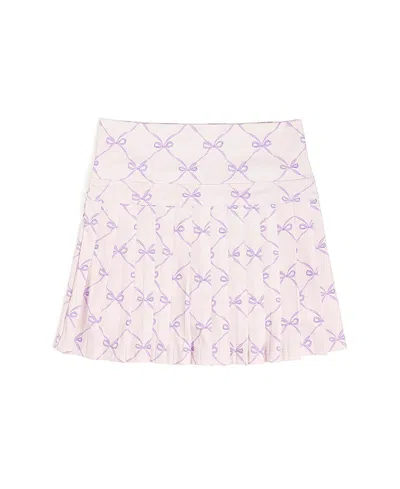Sweet Wink Kids'  Lavender Bow Trellis Athletic Skort In Pink