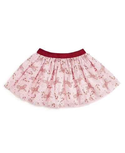 Sweet Wink Girls' Candy Cane Bow Printed Christmas Tutu - Baby In Pink