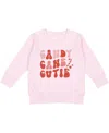 Sweet Wink Girls' Candy Cane Cutie Christmas Sweatshirt - Baby, Little Kid, Big Kid In Pink