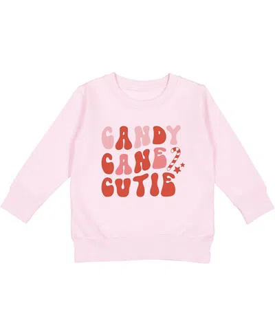 Sweet Wink Girls' Candy Cane Cutie Christmas Sweatshirt - Baby, Little Kid, Big Kid In Pink
