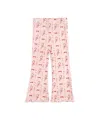 Sweet Wink Girls' Candy Cane Lane Christmas Flare Legging - Baby, Little Kid, Big Kid In Pink