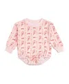 Sweet Wink Girls' Candy Cane Lane Christmas Long Sleeve Romper - Baby In Pink