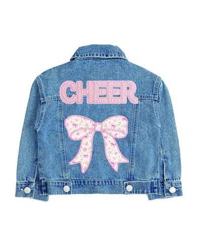 Sweet Wink Girls' Cheer Bow Patch Denim Jacket - Little Kid, Big Kid In Blue