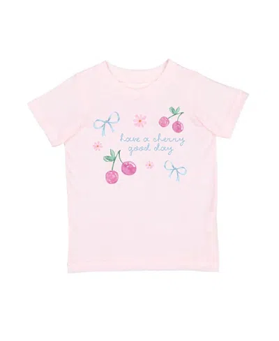 Sweet Wink Girls' Cherry Good Day Short Sleeve T-shirt - Baby, Little Kid In Pink
