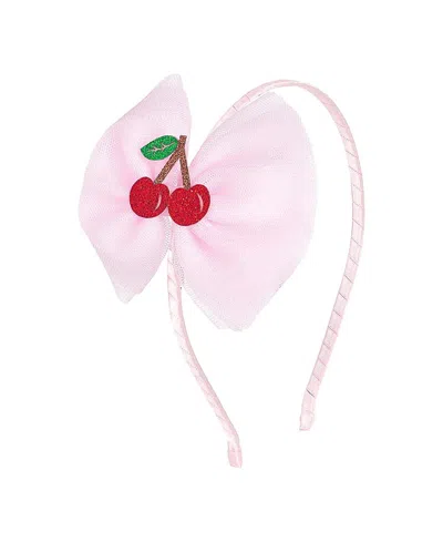 Sweet Wink Girls' Cherry Tulle Bow Headband - Little Kid, Big Kid In Brown
